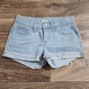 🌺3/$20 Old Navy Jean Shorts Light Wash Roll Cuff Girls 10